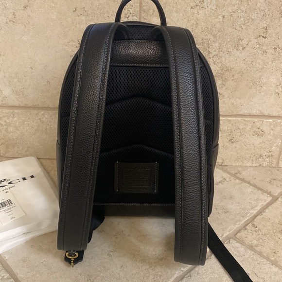 💰SOLD💰Coach Charter Backpack 24 Black Pebbled Leather - Picture 3 of 13